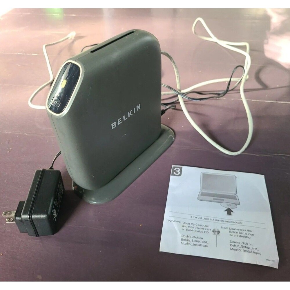 Belkin Play N600 300 Mbps 1-Port 10/100 Wireless N Router (F7D8302) Gray Wifi